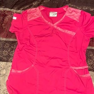 Pink scrub top